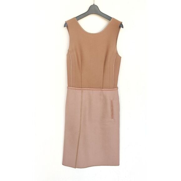Chloe Wool Sleeveless Camel Dress Size 34 US 2 - Picture 3 of 16